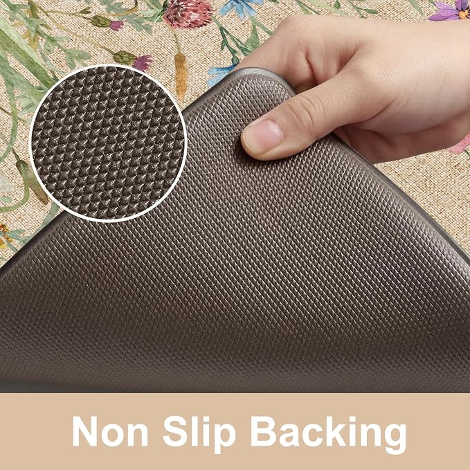 KIMODE Anti Fatigue Kitchen Mats, Farmhouse Kitchen Rugs Sets of 2, Non Slip - Image 4