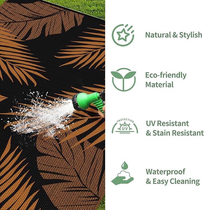 GENIMO Outdoor Rug 6' x 9' Waterproof - Image 6