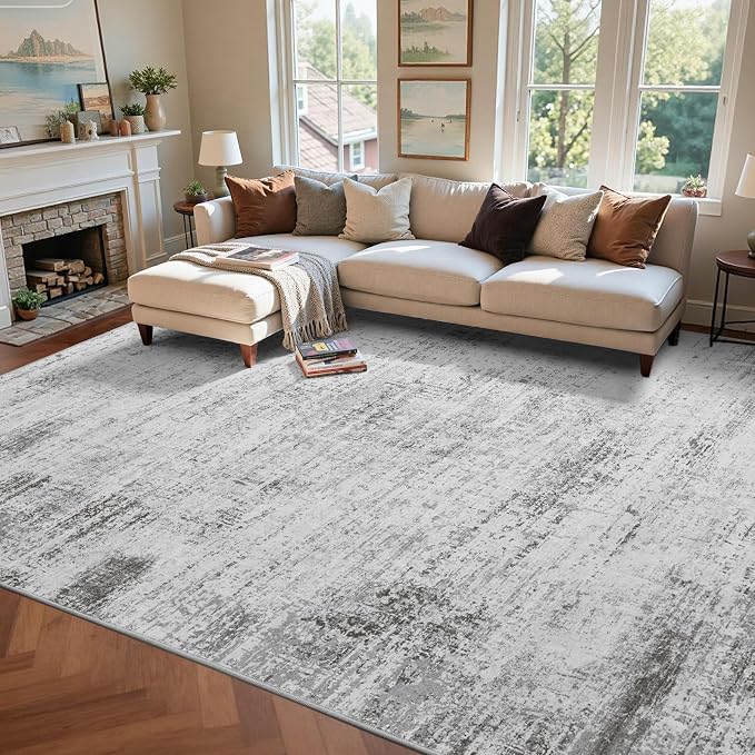 8x10 Ft Large Area Rugs for Living Room, Soft Non-Slip Washable Rugs Modern by Cuzwlovita