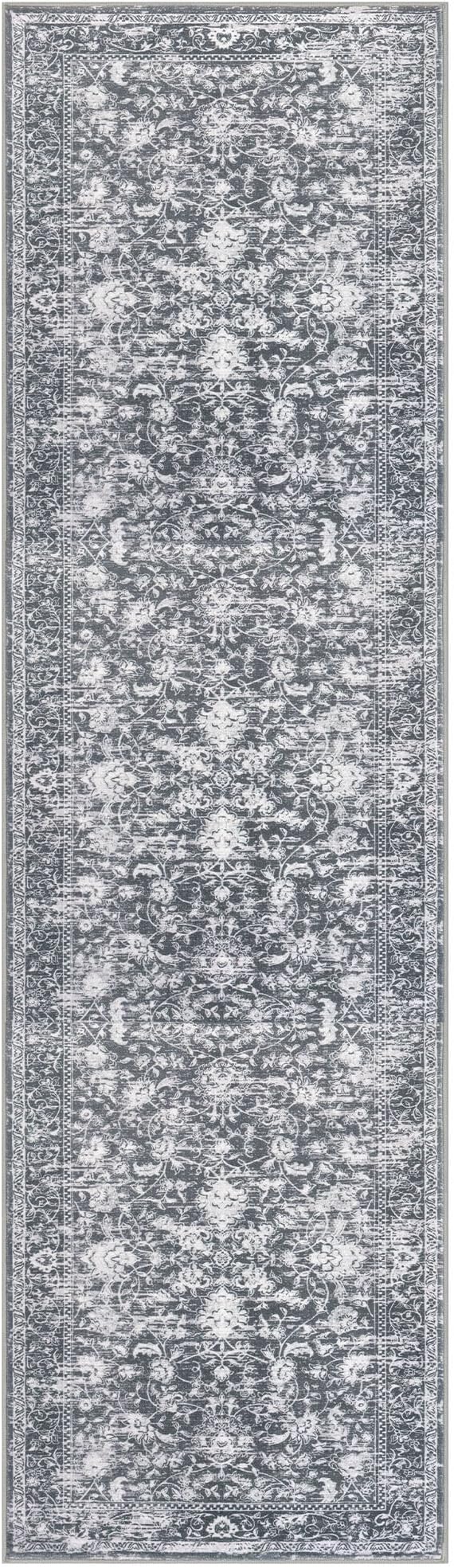 KILOCOCO Hallway Runner 2x8 Rug Runner Printed Vintage Floral Washable Kitchen - Image 9