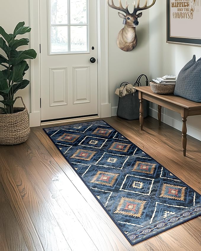 BESTSWEETIE Area Rug 2x6 Rug Machine Washable Non-Slip Low Pile Print Pattern by BESTSWEETIE