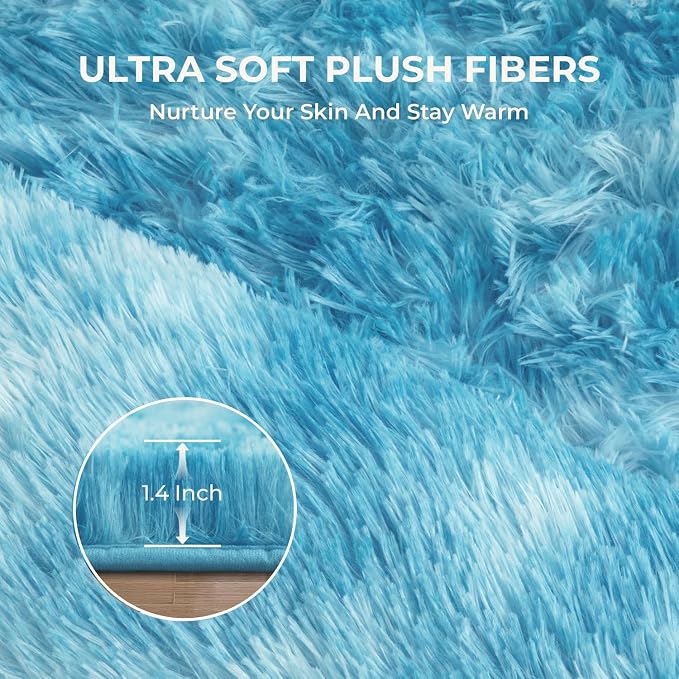 Litanika 9x12 Fluffy Shag Faux Fur Area Rug - Image 5