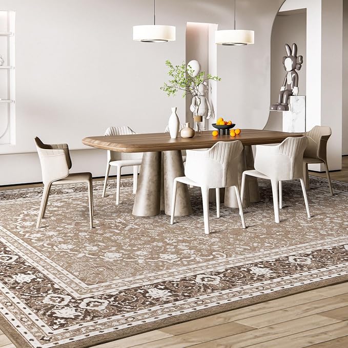 Lessymo 5x7 Area Rugs 5x7, Machine Washable Area Rugs, Super Soft Faux-Wool - Image 7