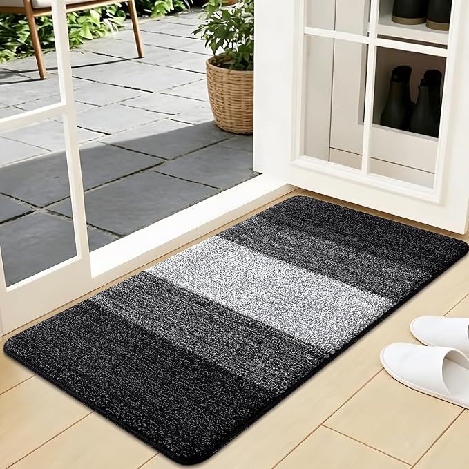 Kitinjoy Indoor Outdoor Door Mat, 40x24 Non-Slip Absorbent Dirt Trapper by Kitinjoy