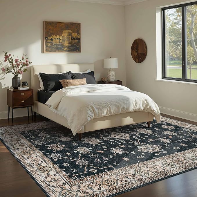 Rugxara 5x7 Area Rugs for Living Room Bedroom, Large Washable Rug, Non Slip & - Image 3