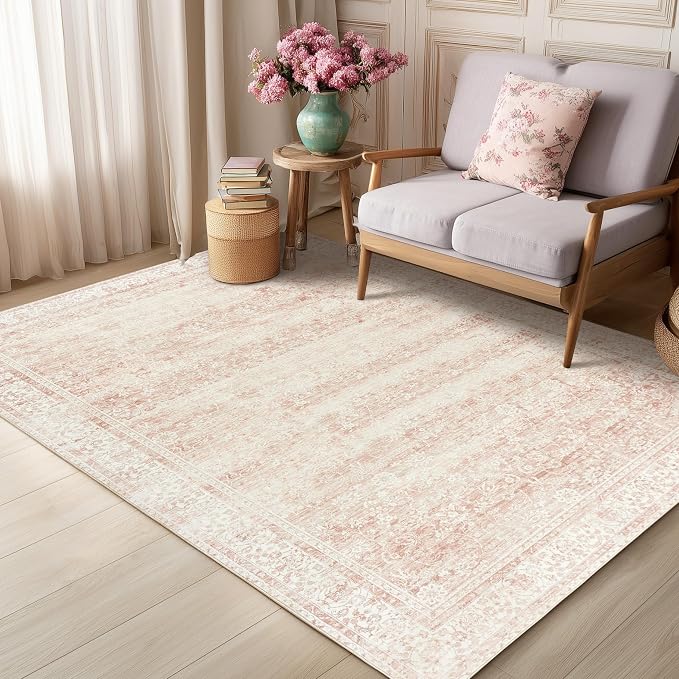 BILEEHOME Light Pink Nursery Rug - Image 8
