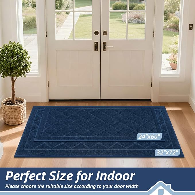 BEQHAUSE Dirt Trapper Door Mat 32" x 72", Doormat Non-Slip Entryway Rugs - Image 2