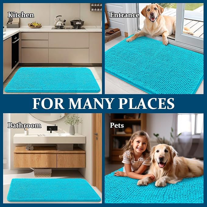 OLANLY Dog Door Mat for Muddy Paws 32x20, Absorbs Moisture and Dirt, Absorbent - Image 8