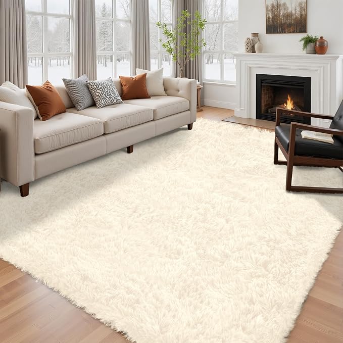 5x7 Area Rug for Living Room: Ultra Soft Fluffy Rug Modern Large Thicked Shag - Image 3