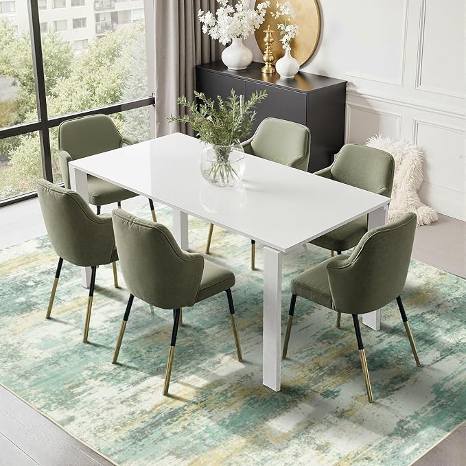 Rugflix 5x7 Area Rugs for Living Room, Washable Large Rug Stain-Resistant Low - Image 3