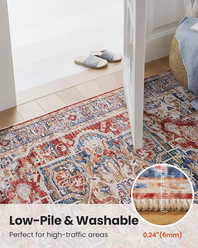AMADA HOMEFURNISHING 8x10 Washable Area Rug, Low-Profile Large Area Rug - Image 9