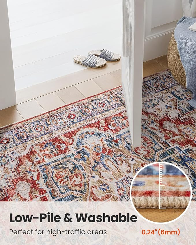 AMADA HOMEFURNISHING 2x6 Washable Runner Rug, Low-Profile Kitchen Rugs - Image 7