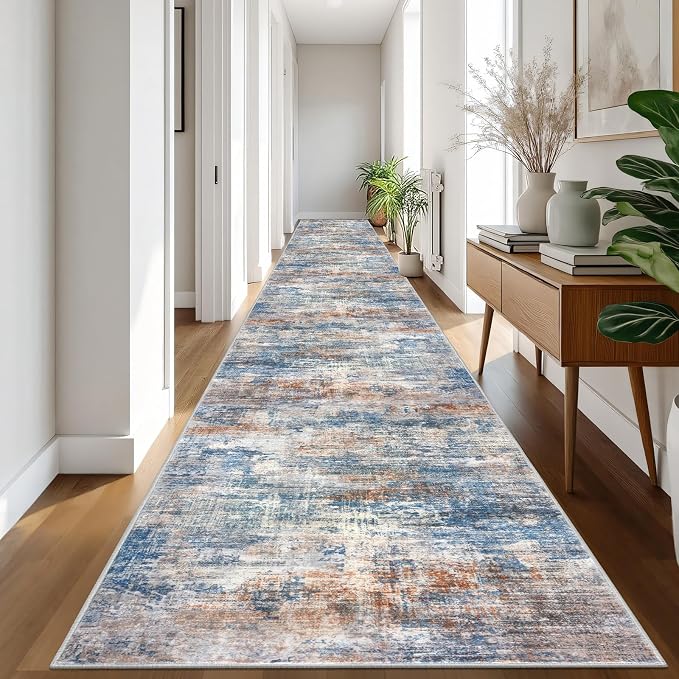IOHOUZE Abstract Runner Rug 3x20 Ft Extra Long Washable Runners - Image 9