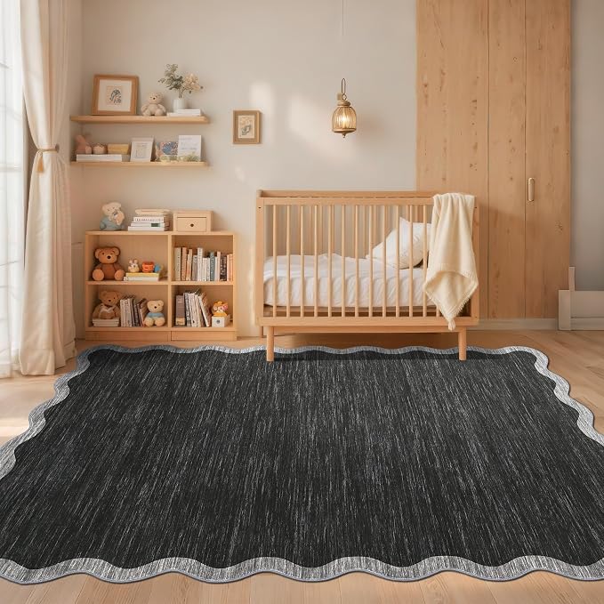 GarveeHome Scalloped Washable Area Rug 8x10 Rug - Image 9