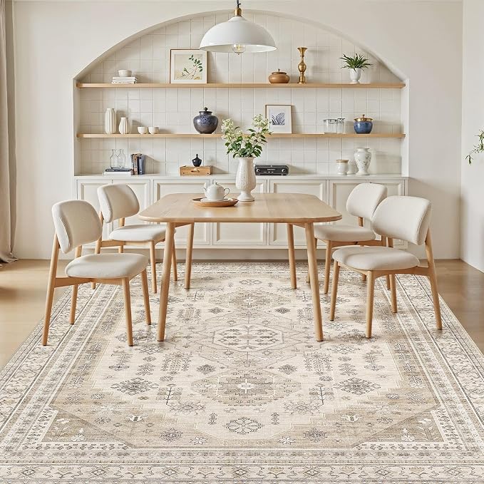 6x9 Washable Area Rug, Large Rugs - Image 5