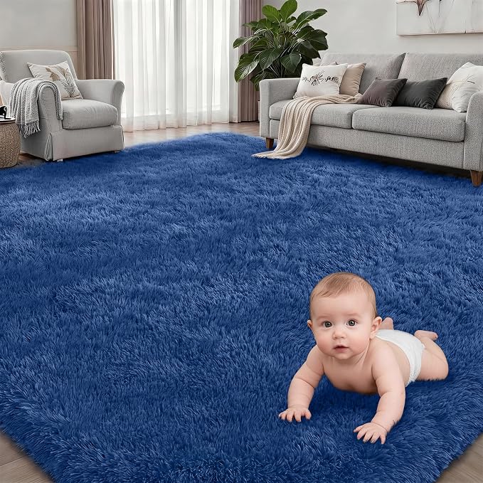 Fluffy 5x7 Area Rugs for Living Room Bedroom: Ultra Soft Shag Rug Non-Slip - Image 2