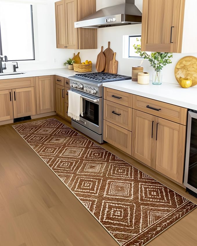 BESTSWEETIE Area Rug 2x10 Rug Machine Washable Non-Slip Low Pile Print Pattern - Image 8