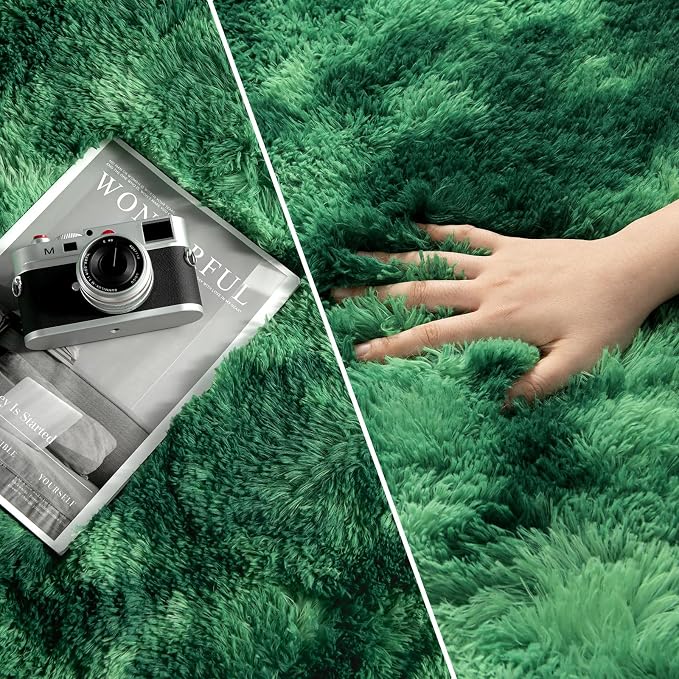 Deerhoo Large Shag Area Rugs 8 x 10, Plush Fuzzy Rugs - Image 3
