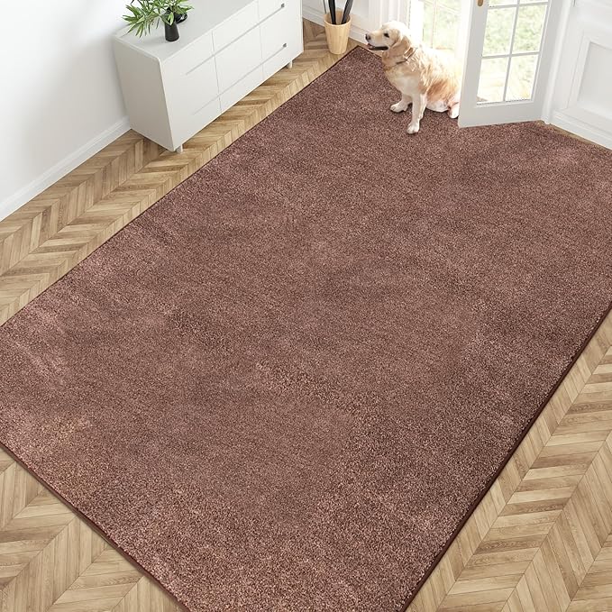 PURRUGS Easy Care Area Rug 6ft x 9ft, Non-Slip Washable Entryway Rug, Stain by PURRUGS