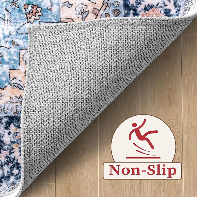 SERISSA 2x4 Boho Rugs for Entryway, Washable Non-Slip Kitchen Runner Rug - Image 4