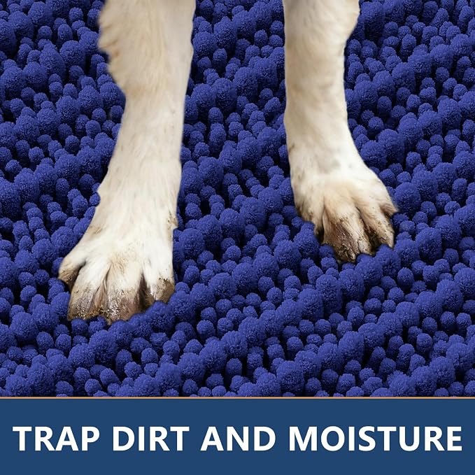 Smiry Dog Door Mat for Muddy Paws 70x24, Absorbent Dirt Trapper, Non-Slip - Image 4