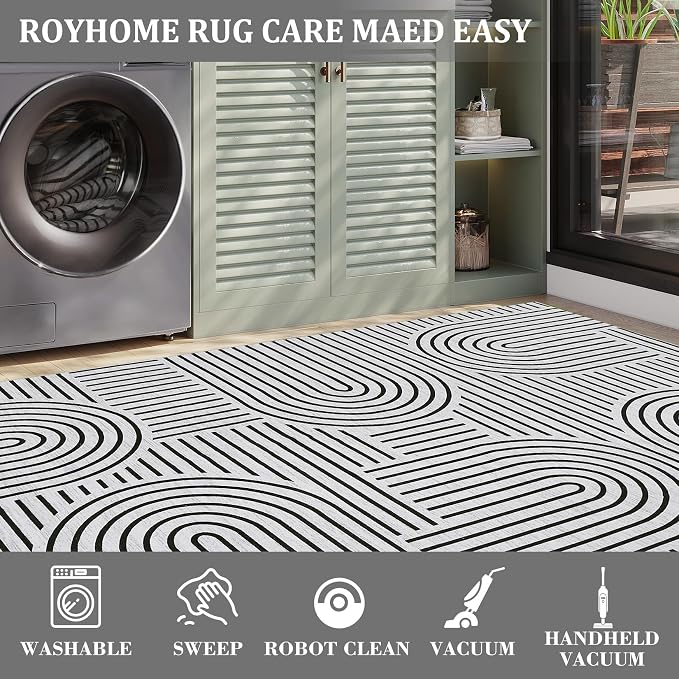 ROYHOME Washable Rug 5x7 Area Rugs - Image 5