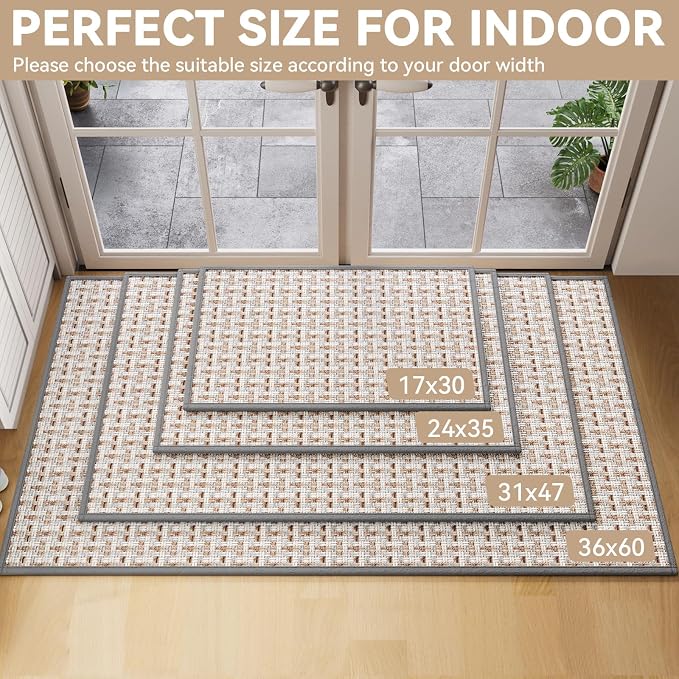 YDKGL Door Mat 31"x47", Dirt Resistant and Absorbent, Non-Slip Rubber Backing - Image 2