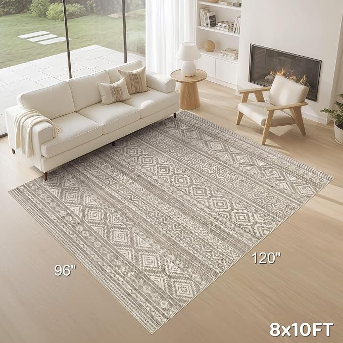 cotiled 8x10 Area Rugs Living Room Rug: Washable Boho Rugs - Image 9