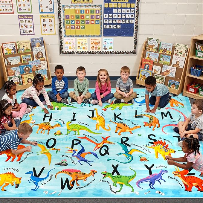 4x6 ABC Classroom Rug for Kids Playroom, Alphabet Rug by Unknown