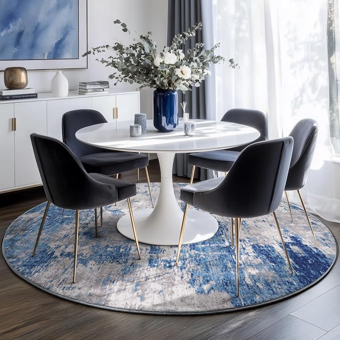 RELEANY Washable Area Rugs 8ft Non-Slip Modern Abstract Soft by RELEANY