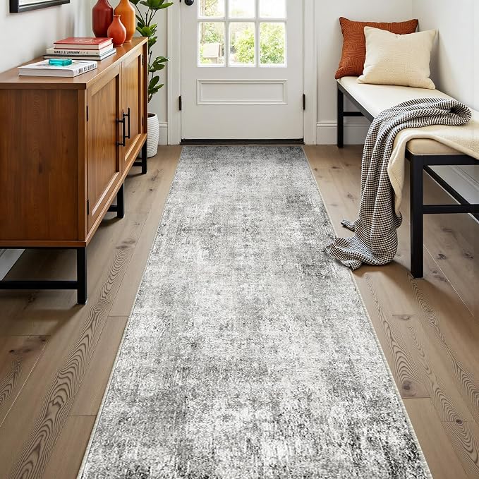 RELEANY Washable Area Rugs 2'x8' Non-Slip Modern Abstract Soft - Image 2
