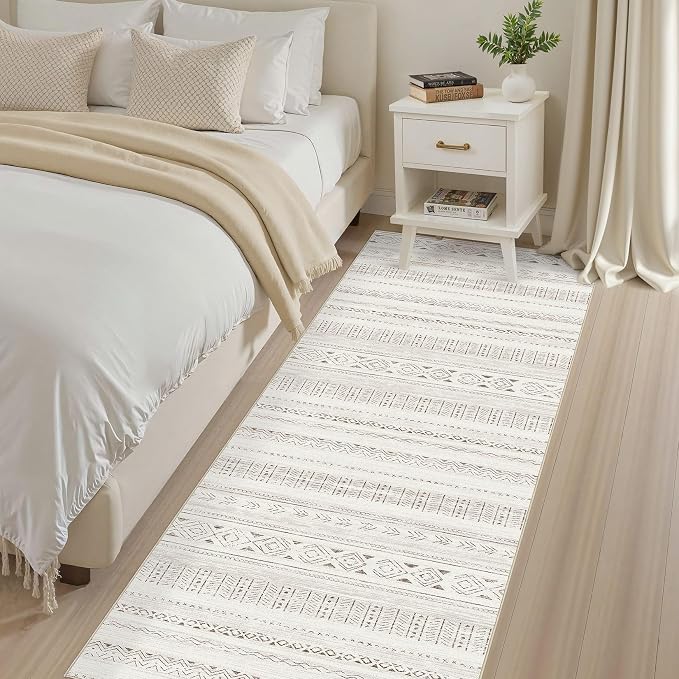 cotiled Hallway 2.6x10 Runner Rugs: Washable Boho Rugs - Image 3