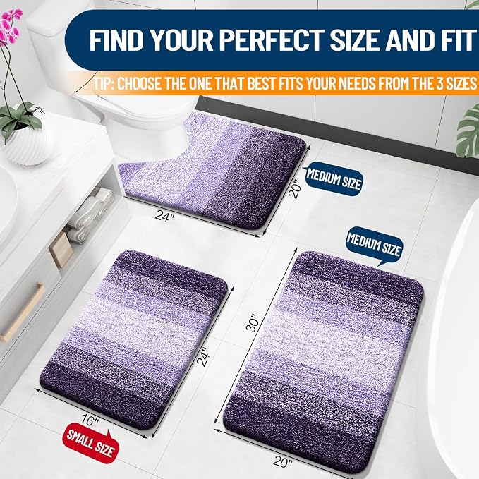 OLANLY Large Bathroom Rugs Mat 44x32, Extra Soft Absorbent Microfiber Bath Rugs - Image 2