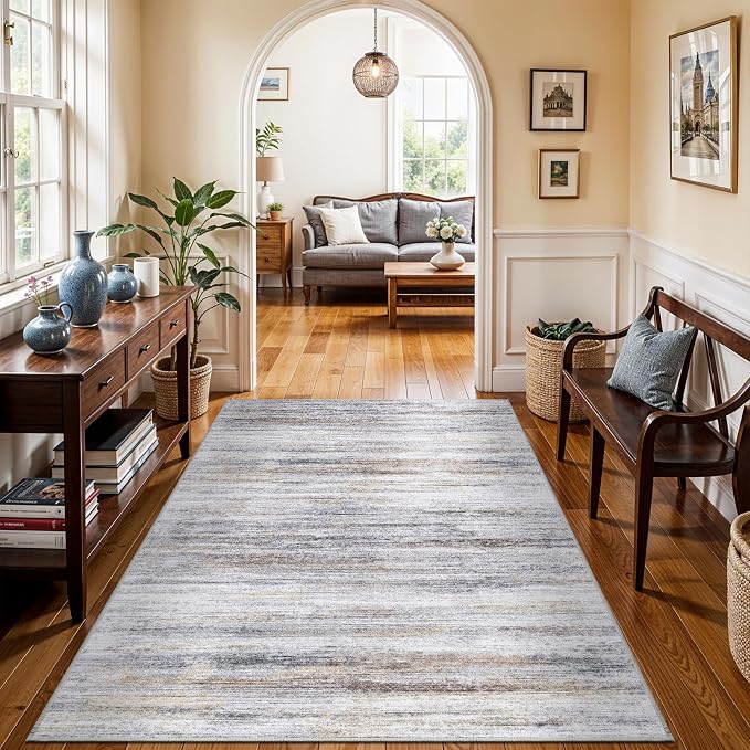 4x7 Rugs for Small Living Room: Non-Slip Washable Area Rug for Hallway Entryway - Image 2