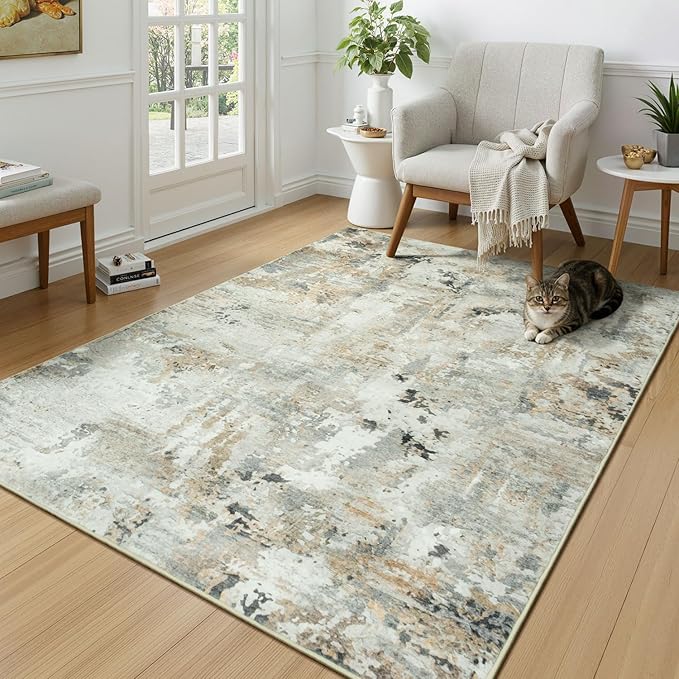 4x6 Rugs for Entryway Non-Slip Washable, Abstract Soft Area Rugs for Living Room - Image 7