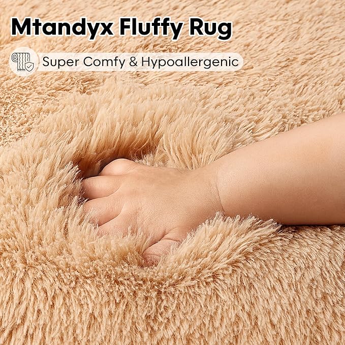 Fluffy Plush Shag Rug 5x7, Ultra Soft Rug - Image 2