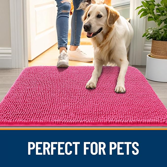 OLANLY Dog Door Mat for Muddy Paws 70x32, Absorbs Moisture and Dirt, Absorbent - Image 6