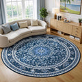 Lessymo 6FT Washable Round Area Rugs by Lessymo