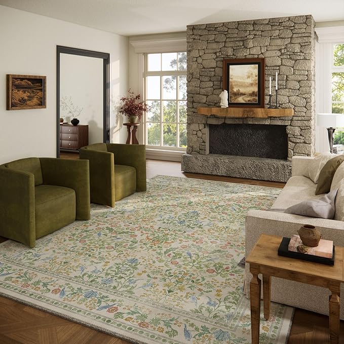 8x10 Area Rugs for Living Room: Washable Bedroom Rug Stain Resistant Non Slip by palohom