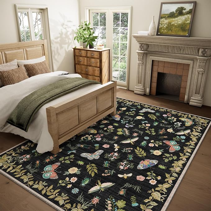 Machine Washable Rugs for Living Room: 6x9 Area Rugs Stain Resistant Non Slip - Image 2