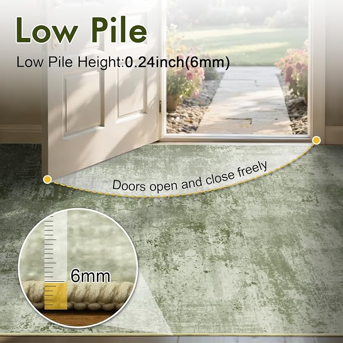 4Ft Round Area Rugs for Living Room, Soft Non-Slip Washable Rugs Modern - Image 7
