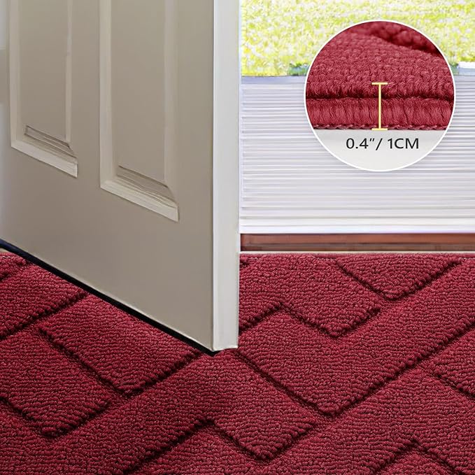 hicorfe Indoor Door Mat, Non Slip Door Mats, Absorbent Resist Dirt Entrance - Image 3
