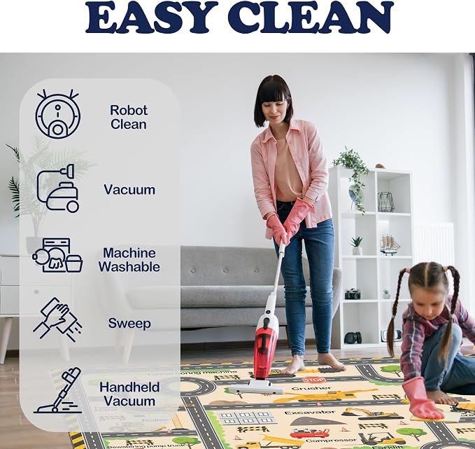 Construction Site Play Rug for Kids - Image 6