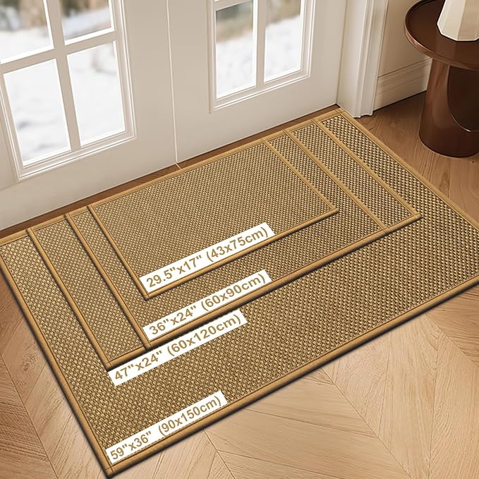 LEKEEPGO Door Mat 24"x47", Non Slip Door Mat Indoor Entrance, Rubber Backing - Image 2