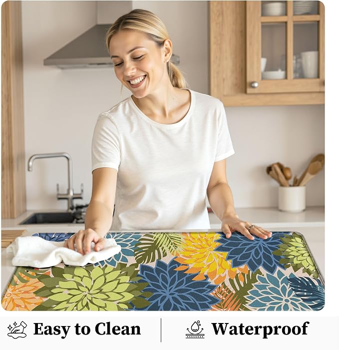 Arenarug Kitchen Mats for Floor 2PCS Cushioned Anti Fatigue Kitchen Mats - Image 5