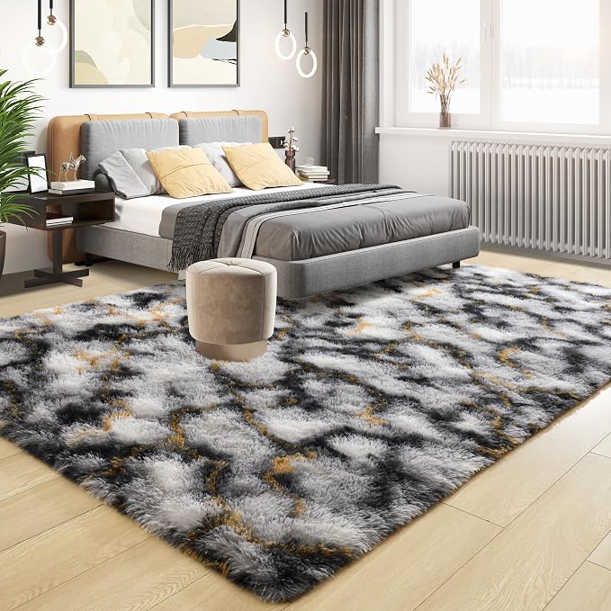 Tepook Soft Fluffy Rugs for Living Room, 5x8 Shaggy Area Rug for Bedroom - Image 2