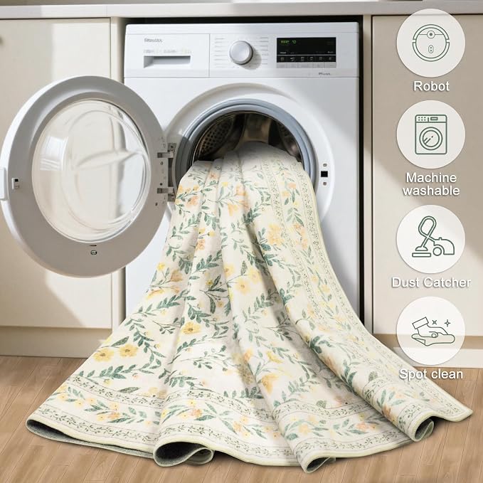 Runner Rug for Entryway: 2.6x10 Kitchen Rugs Non Slip Washable Ultra-Thin Soft - Image 9