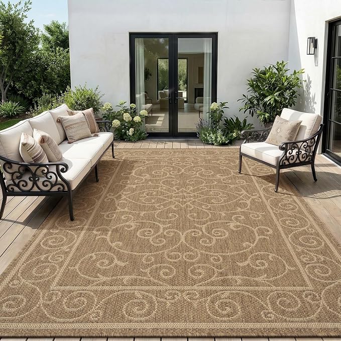 MontVoo-Outdoor Rug-Patio Rug 6x9 ft Polypropylene Indoor Outdoor Rugs Outdoor by MontVoo