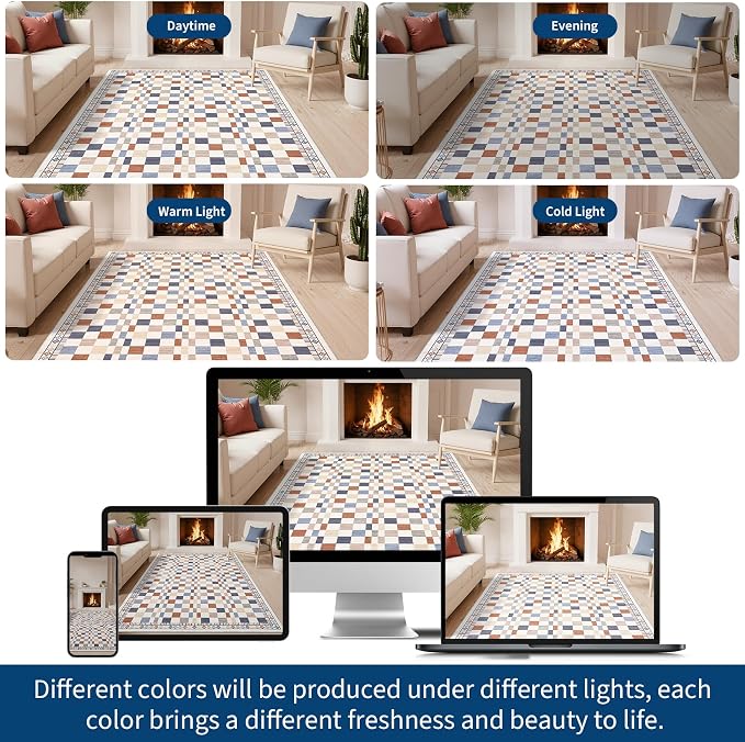 GarveeHome 9x12 Area Rug for Living Room Machine Washable Non-Slip Low Pile - Image 6