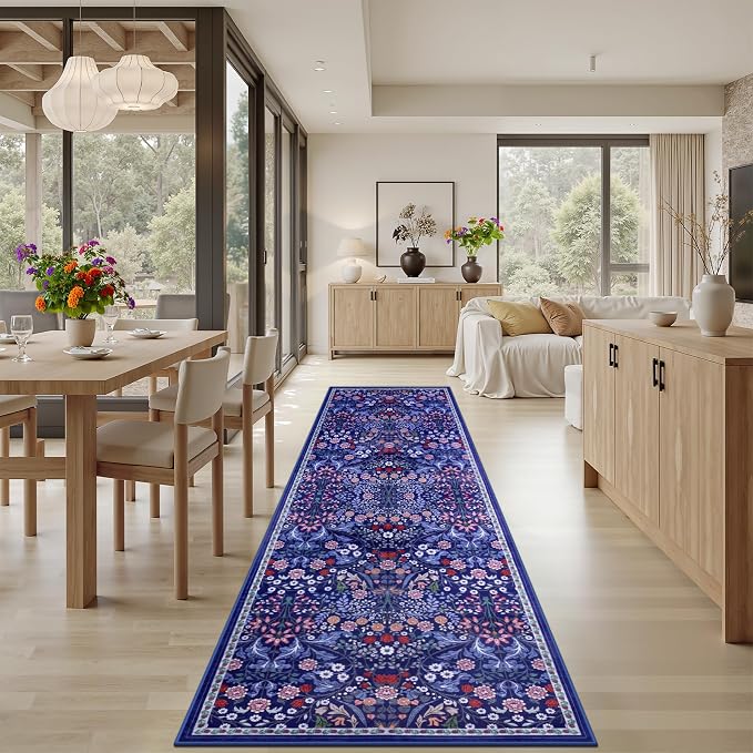 Runner Rug for Entryway: 2.6x10 Kitchen Rugs Non Slip Washable Ultra-Thin Soft - Image 4